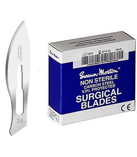 Swann Morton scalpel mesjes Blauw No. 24 - 100 st.